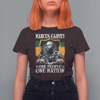 Marcus Garvey T Shirt For Women One People One Nation Jamaica Legends Rasta