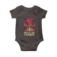 Gulf Of America Est 2025 Baby Onesie Sunset American Flag Gulf Mexico