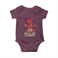 Gulf Of America Est 2025 Baby Onesie Sunset American Flag Gulf Mexico