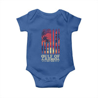 Gulf Of America Est 2025 Baby Onesie Sunset American Flag Gulf Mexico