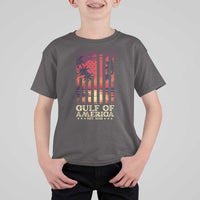 Gulf Of America Est 2025 T Shirt For Kid Sunset American Flag Gulf Mexico