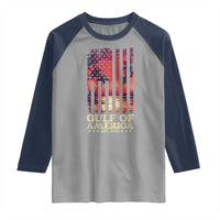 Gulf Of America Est 2025 Raglan Shirt Sunset American Flag Gulf Mexico