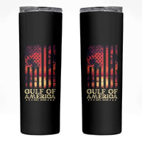 Gulf Of America Est 2025 Skinny Tumbler Sunset American Flag Gulf Mexico