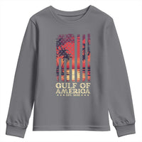 Gulf Of America Est 2025 Youth Sweatshirt Sunset American Flag Gulf Mexico