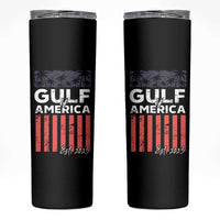 Gulf Of America Skinny Tumbler Est 2025 American Flag Gulf Mexico