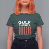 Gulf Of America T Shirt For Women Est 2025 American Flag Gulf Mexico