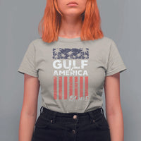 Gulf Of America T Shirt For Women Est 2025 American Flag Gulf Mexico