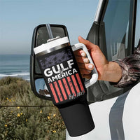 Gulf Of America Tumbler With Handle Est 2025 American Flag Gulf Mexico