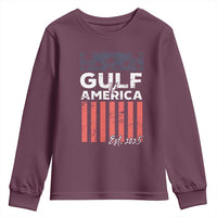 Gulf Of America Youth Sweatshirt Est 2025 American Flag Gulf Mexico