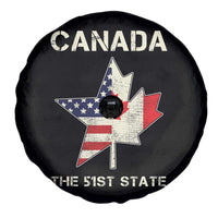 Canada The 51st State Spare Tire Cover Maple Canadian American Flag