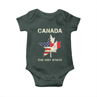 Canada The 51st State Baby Onesie Maple Canadian American Flag