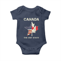Canada The 51st State Baby Onesie Maple Canadian American Flag