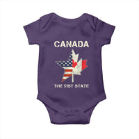 Canada The 51st State Baby Onesie Maple Canadian American Flag