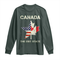 Canada The 51st State Long Sleeve Shirt Maple Canadian American Flag