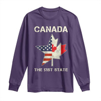Canada The 51st State Long Sleeve Shirt Maple Canadian American Flag