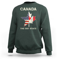 Canada The 51st State Sweatshirt Maple Canadian American Flag