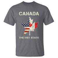 Canada The 51st State T Shirt Maple Canadian American Flag