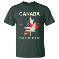 Canada The 51st State T Shirt Maple Canadian American Flag