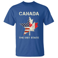 Canada The 51st State T Shirt Maple Canadian American Flag