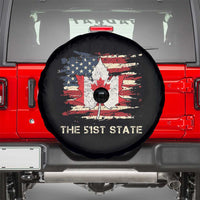Canada The 51st State Spare Tire Cover Canadian Maple American Flag