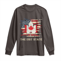 Canada The 51st State Long Sleeve Shirt Canadian Maple American Flag