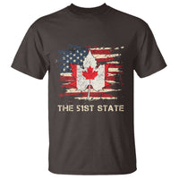Canada The 51st State T Shirt Canadian Maple American Flag