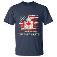 Canada The 51st State T Shirt Canadian Maple American Flag