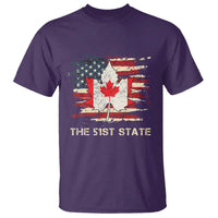 Canada The 51st State T Shirt Canadian Maple American Flag