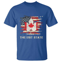 Canada The 51st State T Shirt Canadian Maple American Flag