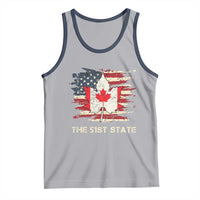 Canada The 51st State Tank Top Canadian Maple American Flag