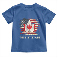 Canada The 51st State Toddler T Shirt Canadian Maple American Flag