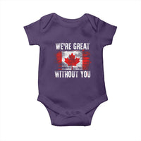 Canadian Pride Baby Onesie We’re Great Without You Canada Flag