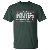 Theodore Roosevelt Anti Tyranny T Shirt When Tyranny Becomes Law Rebellion Becomes Duty