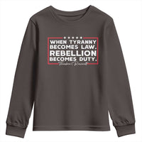 Theodore Roosevelt Youth Sweatshirt When Tyranny Becomes Law Rebellion Becomes Duty