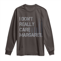 JD Vance Long Sleeve Shirt I Don't Really Care Margaret American Flag