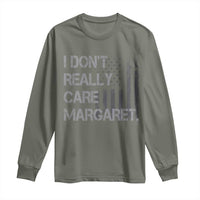 JD Vance Long Sleeve Shirt I Don't Really Care Margaret American Flag