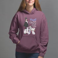 Mother's Day Cat Lover Hoodie Yes I Am The Crazy Cat Mom - Wonder Print Shop
