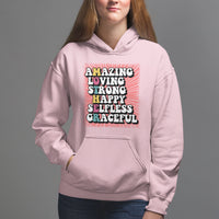 Mother's Day Hoodie Amazing Loving Strong Happy Selfless Graceful Mom - Wonder Print Shop