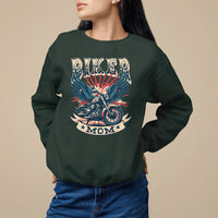 Mother's Day Sweatshirt Biker Mom Cool Mommy Motorcycle - Wonder Print Shop