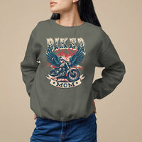 Mother's Day Sweatshirt Biker Mom Cool Mommy Motorcycle - Wonder Print Shop