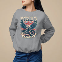 Mother's Day Sweatshirt Biker Mom Cool Mommy Motorcycle - Wonder Print Shop