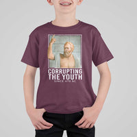 Funny Greek Philosophy Socrates T Shirt For Kid Corrupting The Youth Philosopher