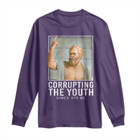 Funny Greek Philosophy Socrates Long Sleeve Shirt Corrupting The Youth Philosopher