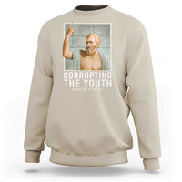 Funny Greek Philosophy Socrates Sweatshirt Corrupting The Youth Philosopher