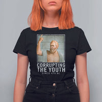 Funny Greek Philosophy Socrates T Shirt For Women Corrupting The Youth Philosopher