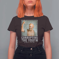 Funny Greek Philosophy Socrates T Shirt For Women Corrupting The Youth Philosopher