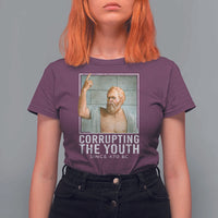 Funny Greek Philosophy Socrates T Shirt For Women Corrupting The Youth Philosopher