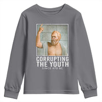 Funny Greek Philosophy Socrates Youth Sweatshirt Corrupting The Youth Philosopher