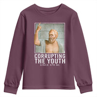 Funny Greek Philosophy Socrates Youth Sweatshirt Corrupting The Youth Philosopher