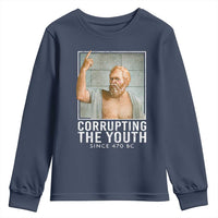 Funny Greek Philosophy Socrates Youth Sweatshirt Corrupting The Youth Philosopher